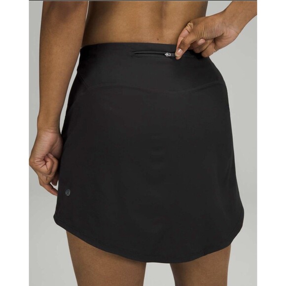 Lululemon Essential High Rise Running Skirt Skort Size 2 Black Long W8ACVT NWOT - Picture 4 of 13